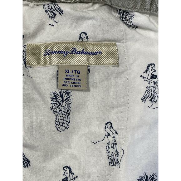 Tommy Bahama Men’s Sz XL Linen Blend Beach Shorts Beige Vacation Casual Wear - Picture 9 of 12